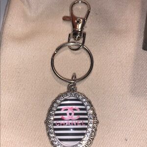 Monogram purse/bag charm keychain and pendant